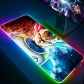 Eco-friendly Dragon Ball Luminous RGB LED Mouse Pad 4mm Thickness for Gaming Keyboard USB Anti-slip Rubber Base Desk Mat